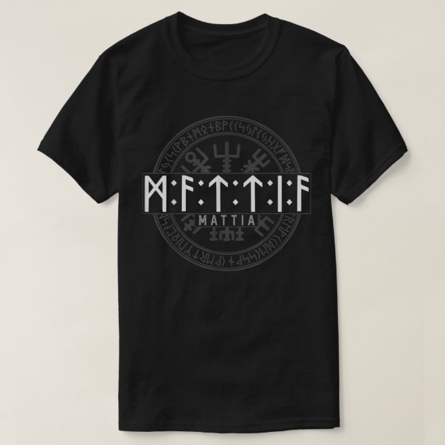 T-shirt Mattia dans Futhark Runes Viking (Design devant)