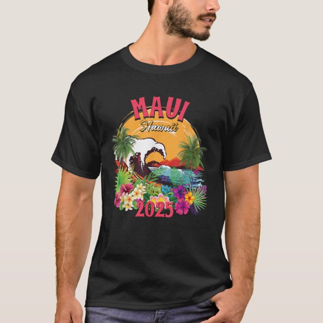 T-shirt Maui Hawaii 2025 Matching Family Hawaiian Summer V (Devant)