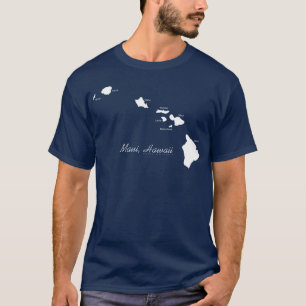 T-shirt Maui Hawaii Avec Les Îles Hawaïennes