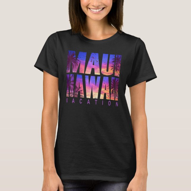 T-shirt Maui Hawaii Beach Summer Vacation Matching Family  (Devant)
