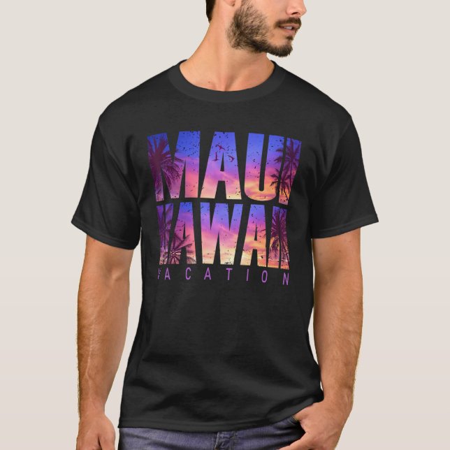 T-shirt Maui Hawaii Beach Summer Vacation Matching Family  (Devant)