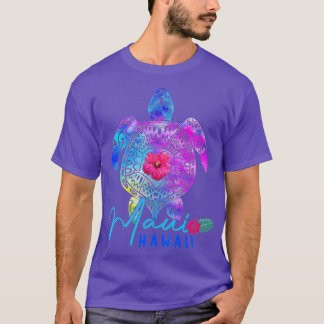 T-shirt Maui Hawaii Hawaiian Tie Dye Sea Turtle Vacation S