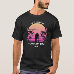 T-shirt Maui Honolua Bay Waves Surfing Palms Ocean Aloha H