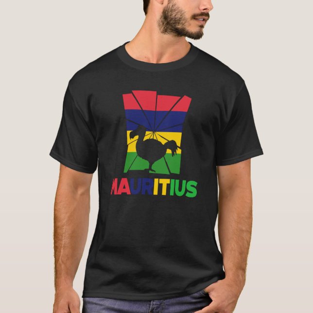 T-shirt Maurice Maurice Maurice Drapeau Animal Silhouet (Devant)