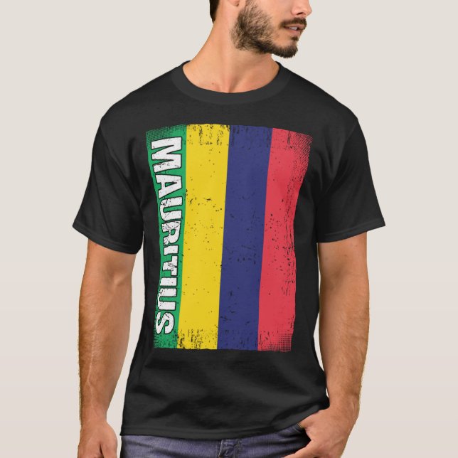 T-shirt Mauritian Flag Mauritius (Devant)
