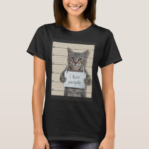 T-shirt Mauvais Chat Je Déteste Les Gens 1