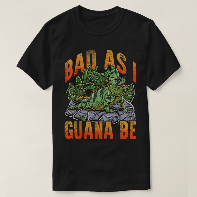 T-shirt Mauvais Comme Je Guana Be Plage De Vacances Iguana (Design devant)