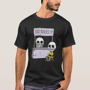 T-shirt Mauvais Conseils Skeleton Halloween Drôle Os Skuls