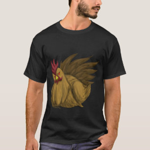 T-shirt mauvais de poulet (noir)