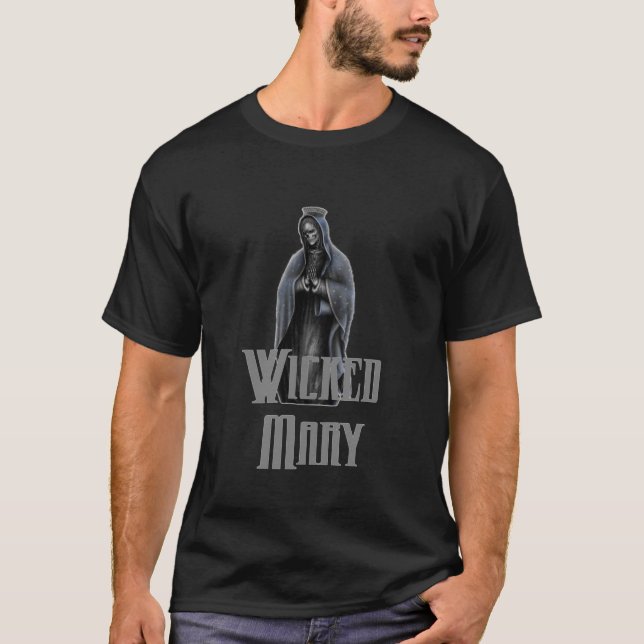 T-shirt mauvais de Vierge Marie (Devant)