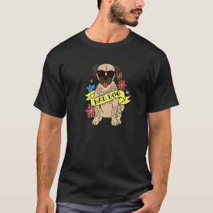 T-shirt Mauvais Tatouage de Chien Pug Chien