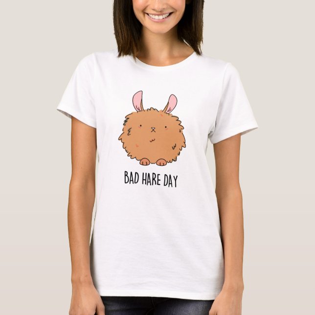 T-shirt Mauvaise journée de lièvre amusant jeu de lapin (Devant)