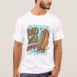 T-shirt Mauvaise Journée Hot Dog Retro Vector Conception d