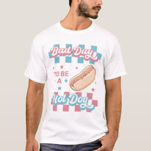 T-shirt Mauvaise journée pour être un Hot Dog, drôle du 4 