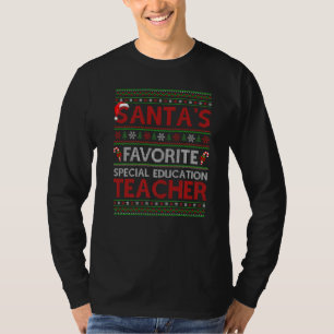 T-shirt Mauvaise Père Noël S Professeur Préféré D'Éducatio