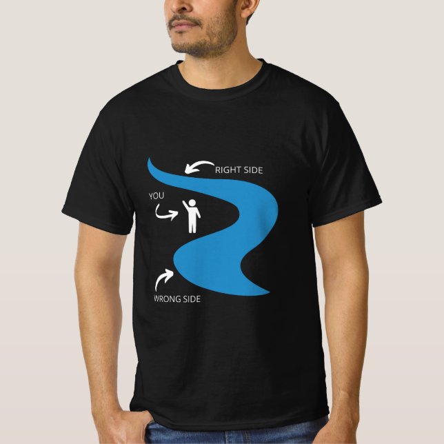 T-shirt Mauvaise rive de la rivière (Devant)