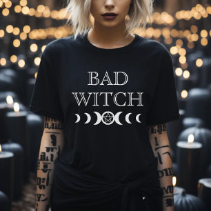 T-shirt Mauvaise sorcière triple déesse Lune Wicca Hallowe