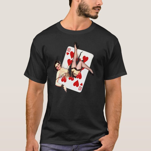 T-shirt MAUVAISES FILLES rétro Pin-UPS de BOMBE (Devant)