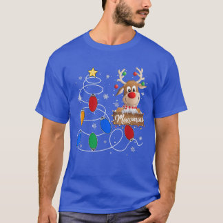 T-shirt Mawmaw Reindeer Lights Christmas Tree  Cute Christ