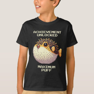 T-shirt Max Puff a atteint Pixel Pufferfish Retro Gamer Ar