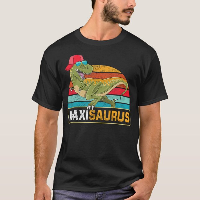 T-shirt Maxi Saurus Dinosaur Boy Maximilian Name Nickname  (Devant)