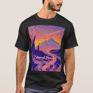 T-shirt Maximaliste Road Mountain Trip Art Travail