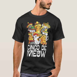 T-shirt Mayo Cat Sombrero Mexicain Taco Cinco De Mayo Cinc