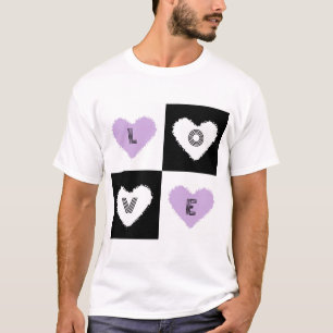 T-shirt Mazipoodles Coeurs Abstraction Lilac Love