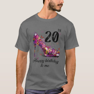 T-shirt Mb 20E Anniversaire Chaussure Papillon Joyeux Anni
