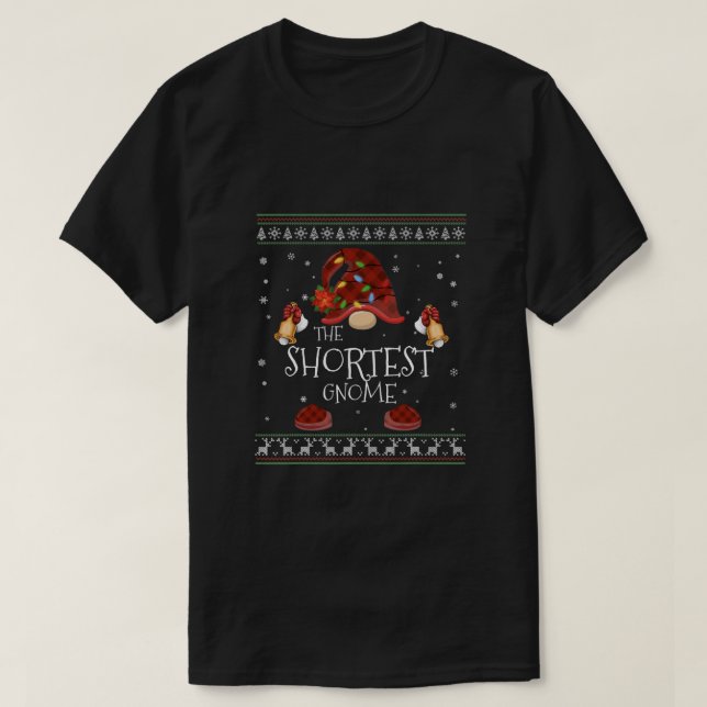 T-shirt mb Le plus court Gnome Buffalo Plaid Christmas Lig (Design devant)