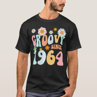 T-shirt Mb Super Depuis 1964 Fleur Hippie 58E Anniversaire