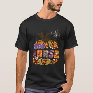 T-shirt MBU Nurse Stethoscope Leopard Halloween Citrouille