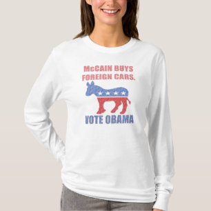 T-shirt McCain Achète des Voitures Étrangères Votez Obama 