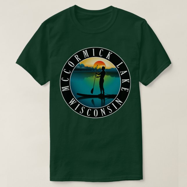 T-shirt McCormick Lake Wisconsin Paddleboard (Design devant)