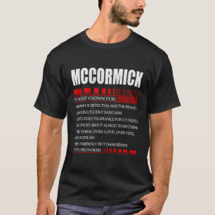 T-shirt MCCORMICK Nom T Chemise, Crest de la famille MCCOR