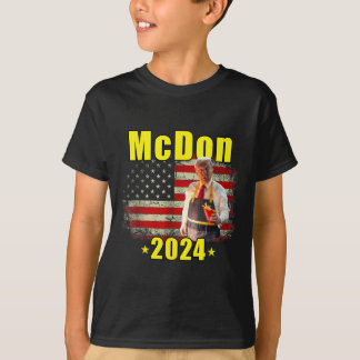 T-shirt Mcdon 2024 Drôle Donald Trump Frites Cuisine F