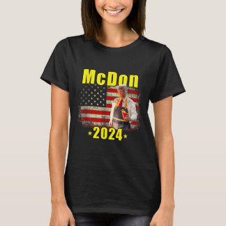 T-shirt Mcdon 2024 Drôle Donald Trump Frites Cuisine F