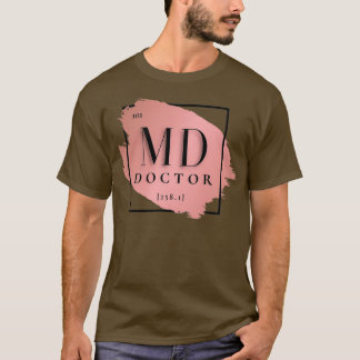 T-shirt MD Docteur Médicale Vers 2 Périodi minimaliste uni