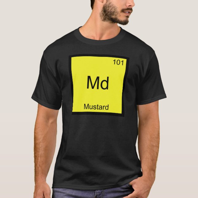 T-shirt Md - Mustard Funny Chimie Élément Symbole Tee (Devant)