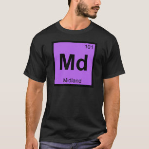 T-shirt Md - Symbole de table périodique de chimie du Texa