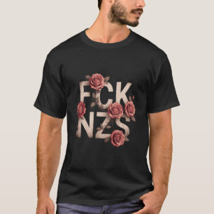 T-shirt MDE NZS Floral Contre Droite Pas de Nazis Lgbtq+
