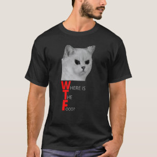 T-shirt Mdr Où Est La Nourriture  Chat Fâché Affamé