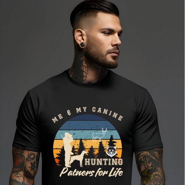 T-shirt Me et My Canine, Partenaires de chasse pour la vie (Créateur téléchargé)