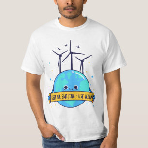 T-shirt Me garder souriant - Utiliser l'énergie éolienne