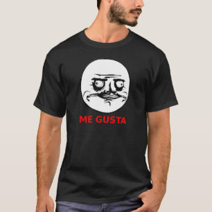 T-shirt Me Gusta Face avec texte