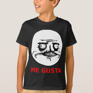 T-shirt Me Gusta Face avec texte