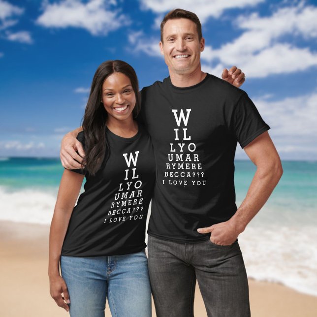 T-shirt Me marierez-vous Mariage Personnalisé Opticien Gra (Créateur téléchargé)