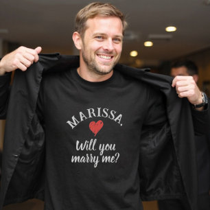 T-shirt Me marierez-vous une proposition de nom personnali