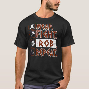 T-shirt Mead Fight Rob Répéter Dragon Bateau Vikings Vikin