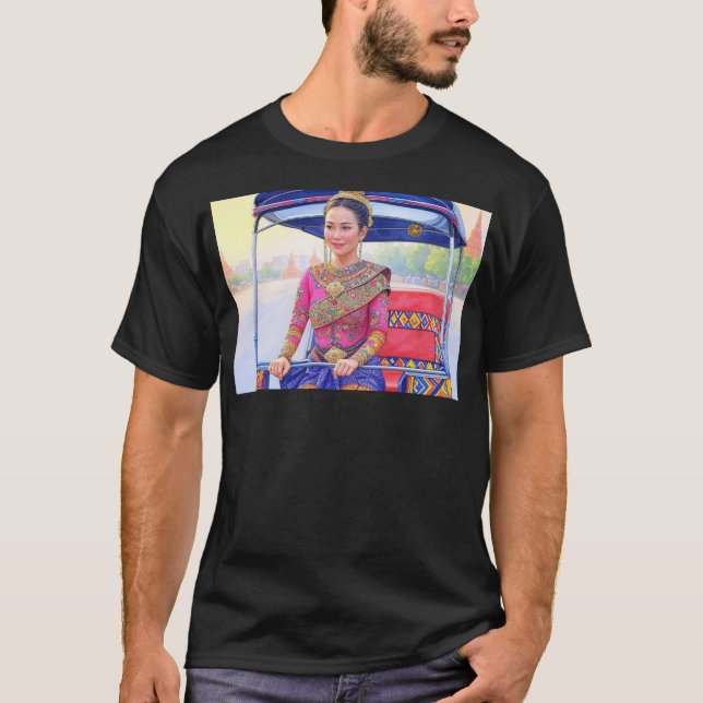 T-shirt Mealea Dirige Un Tuk Tuk XII Automobile (Devant)